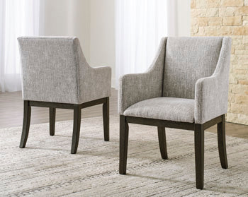 Floridian Furniture - Ashley Furniture - Burkhaus Dining Room - Dining Arm Chair (Set of 2) / Dark Brown - D984-01AX2