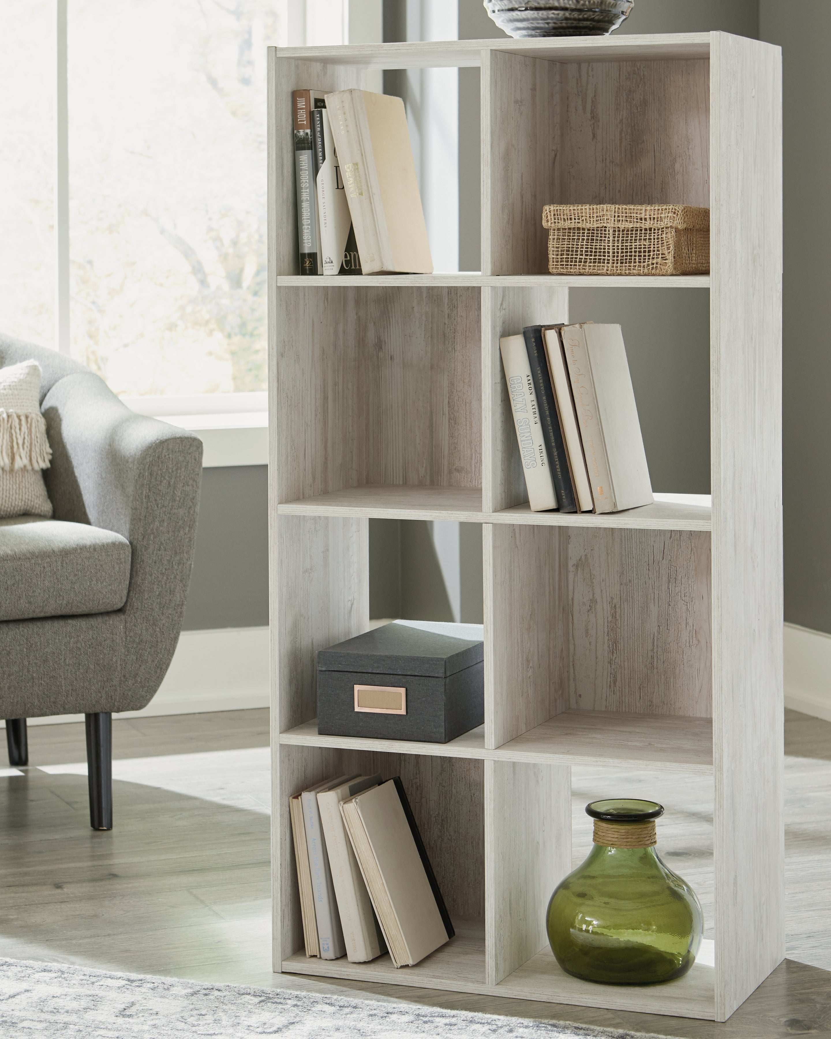 Floridian Furniture - Ashley Furniture - Paxberry Eight Cube Organizer - Eight Cube Organizer / Whitewash - EA1811-4X2