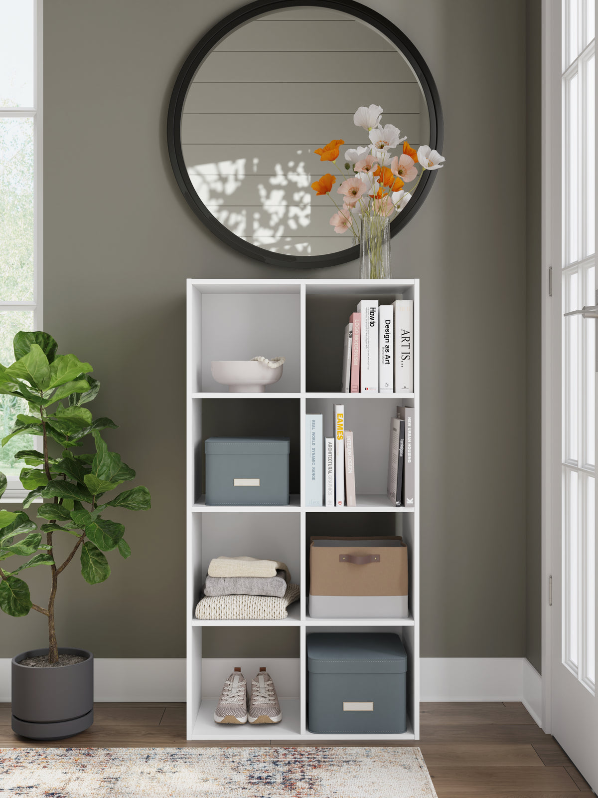 Floridian Furniture - Ashley Furniture - Onita Eight Cube Organizer - Eight Cube Organizer / White - EA9630-4X2