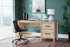 Floridian Furniture - Ashley Furniture - Battelle Office Desk - Home Office Desk / Tan - H3929-134