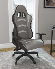 Floridian Furniture - Ashley Furniture - Lynxtyn Desk Chair - Home Office Swivel Desk Chair / White/Gray - H400-08A
