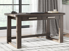 Floridian Furniture - Ashley Furniture - Breckington Office Desk - Home Office Desk / Dark Brown - H556-44