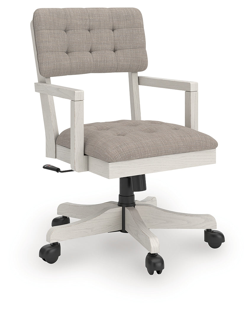 Floridian Furniture - Ashley Furniture - Robbinsdale Home Office Desk Chair - Home Office Desk Chair (1/CN) / Antique White - H742-01A