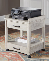 Floridian Furniture - Ashley Furniture - Carynhurst Printer Stand - Printer Stand / Whitewash - H755-11