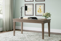 Floridian Furniture - Ashley Furniture - Janismore Office Desk - Home Office Desk / Weathered Gray - H776-44