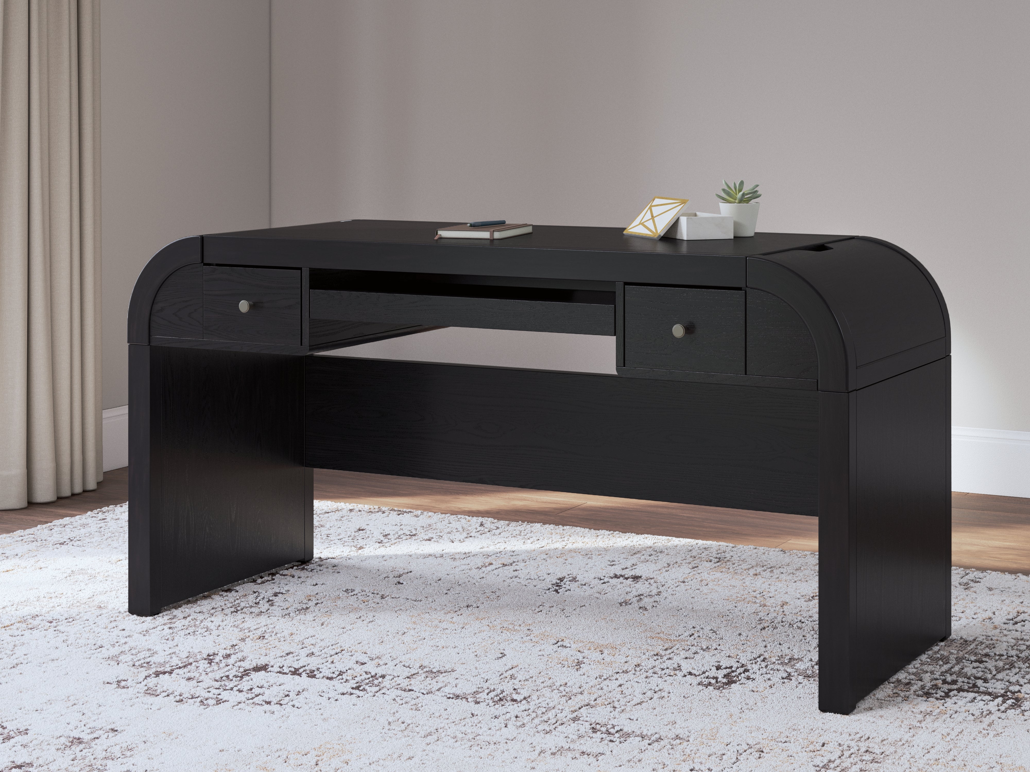 Floridian Furniture - Ashley Furniture - Rowanbeck Office Desk - Home Office Desk / Black - H821-44