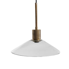 Floridian Furniture - Ashley Furniture - Chaness Lighting - Glass Pendant Light (1/CN) / Clear/Brass - L000718