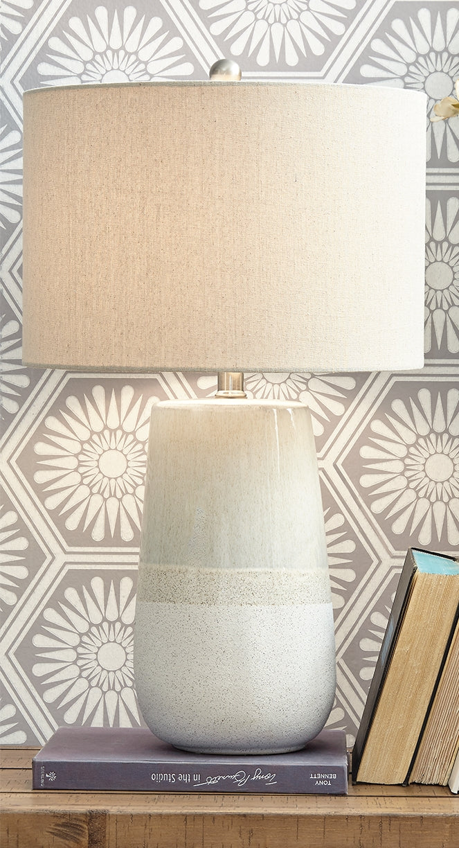 Floridian Furniture - Ashley Furniture - Shavon Lighting - Table Lamp (Set of 2) / Beige/White - L100724X2