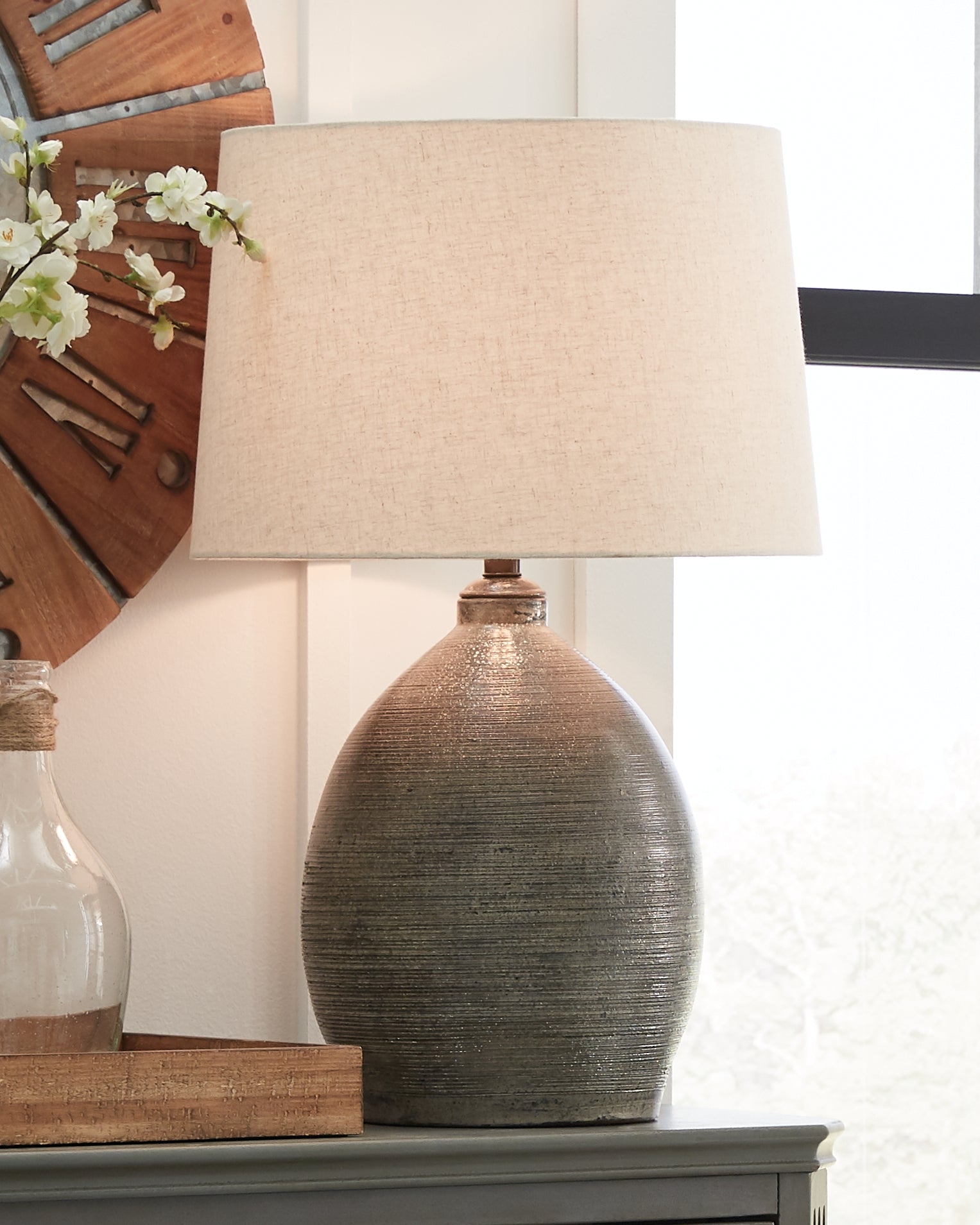 Floridian Furniture - Ashley Furniture - Joyelle Lighting - Table Lamp (Set of 2) / Gray - L100744X2