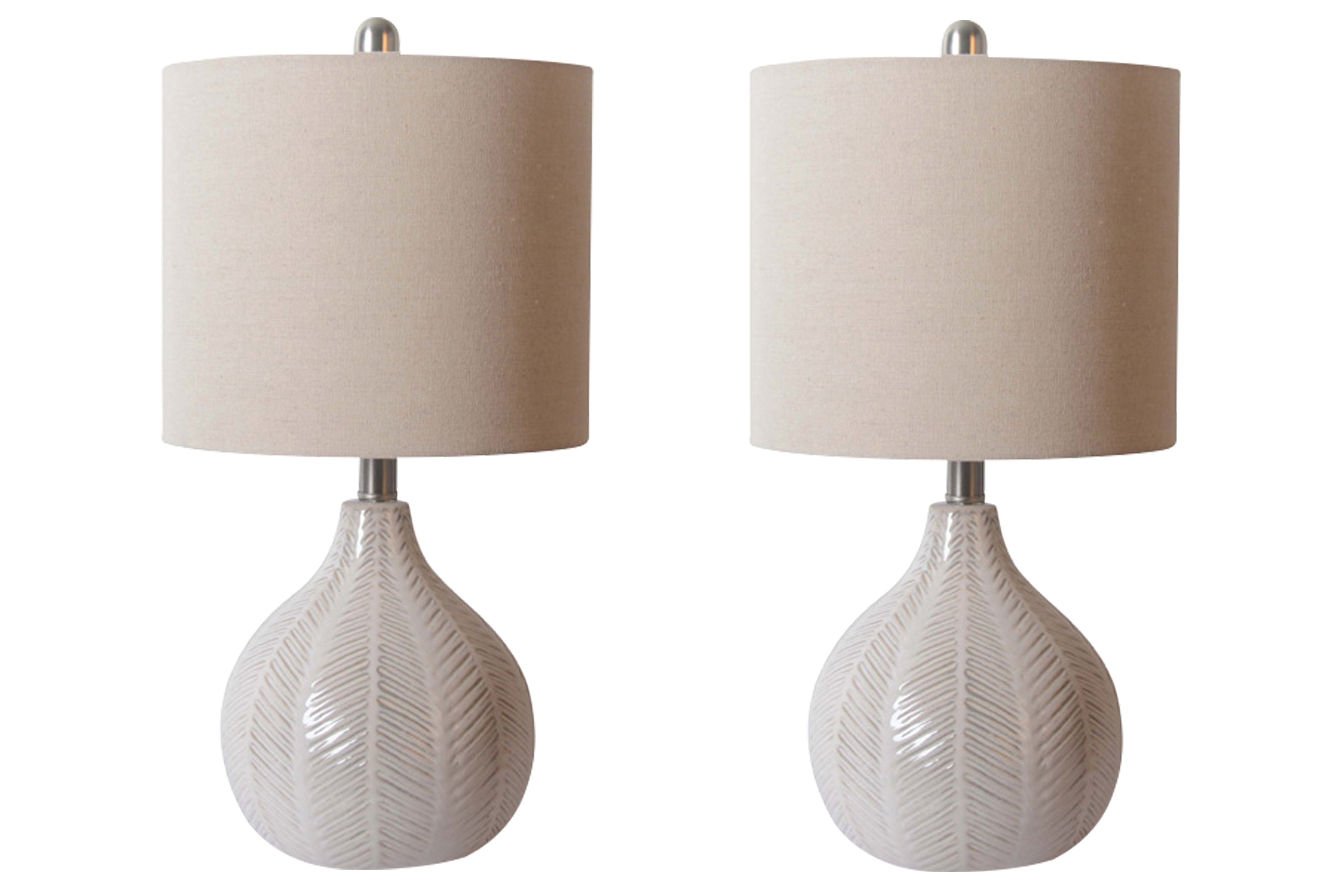 Floridian Furniture - Ashley Furniture - Rainermen Lighting - Table Lamp (Set of 2) / Off White - L180024X2