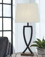 Floridian Furniture - Ashley Furniture - Makara Lighting - Metal Table Lamp (Set of 2) / Black/Brown - L204174