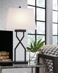 Floridian Furniture - Ashley Furniture - Brookthrone Lighting - Metal Table Lamp (Set of 2) / Black - L204514
