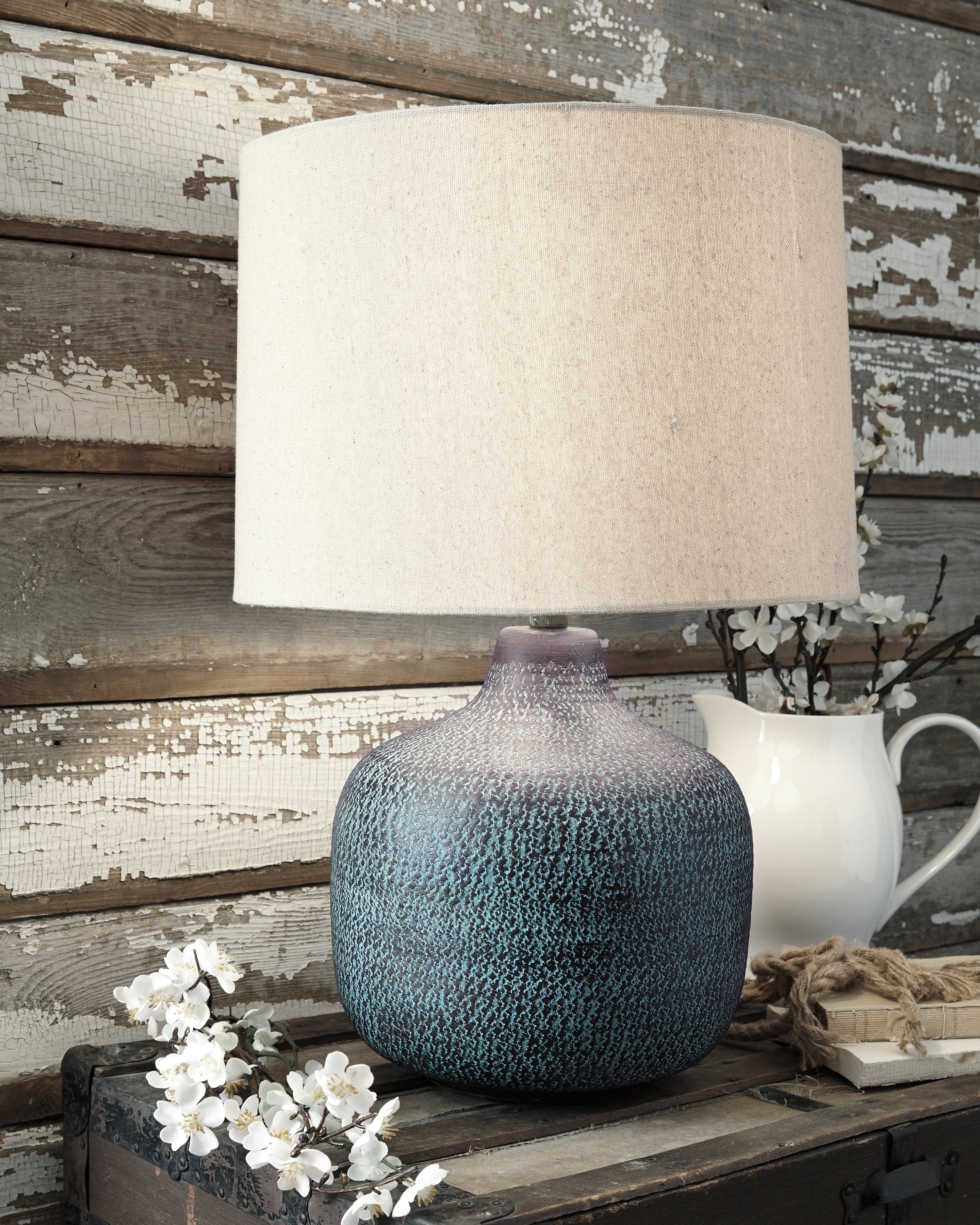 Floridian Furniture - Ashley Furniture - Malthace Lighting - Table Lamp (Set of 2) / Patina - L207304X2