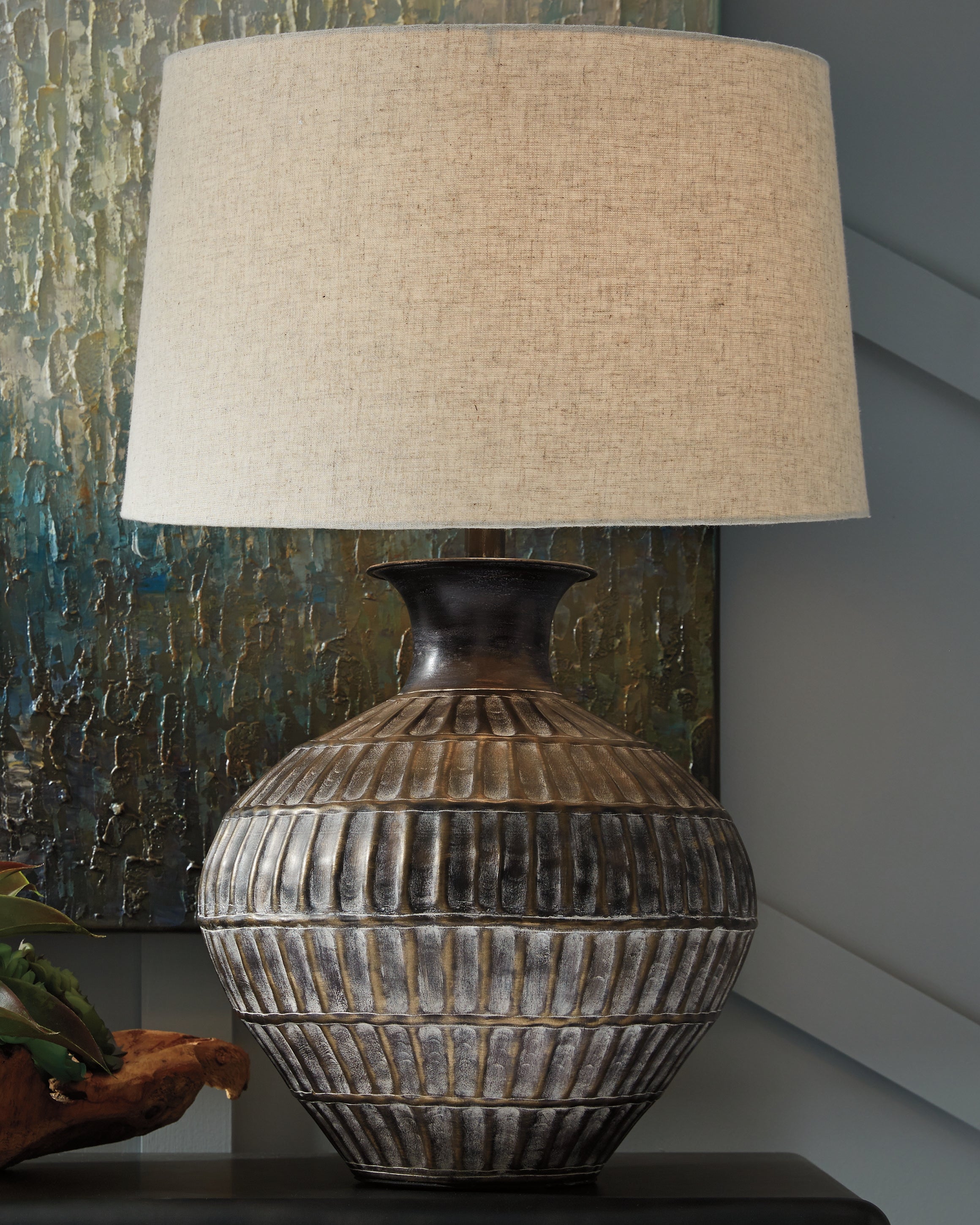 Floridian Furniture - Ashley Furniture - Magan Lighting - Table Lamp (Set of 2) / Antique Bronze Finish - L207354X2
