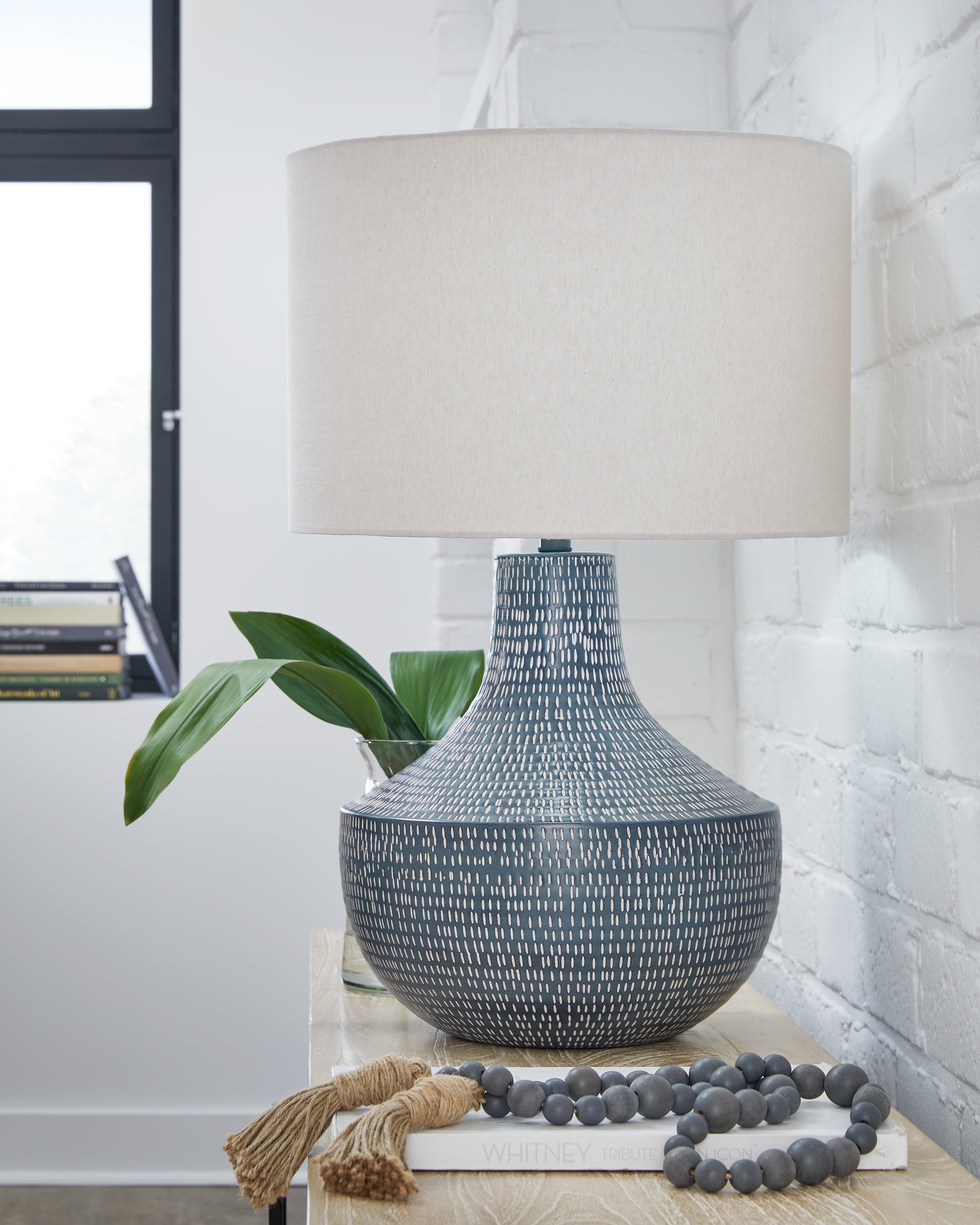 Floridian Furniture - Ashley Furniture - Schylarmont Lighting - 2-Piece Lamp Set / Antique Gray/White - L207474X2