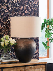 Floridian Furniture - Ashley Furniture - Newgerhard Lighting - Metal Table Lamp (1/CN) / Brown/Black - L207644