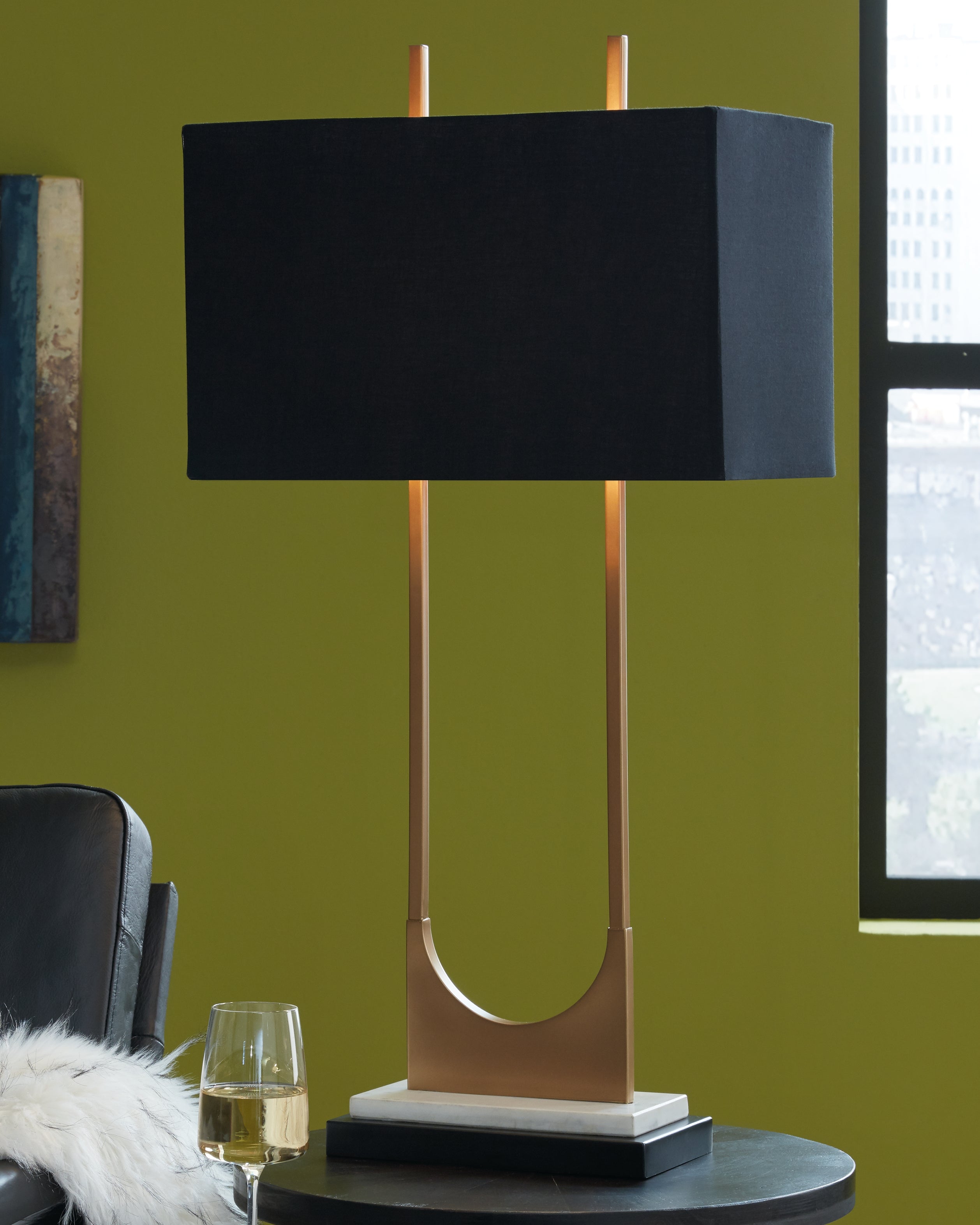 Floridian Furniture - Ashley Furniture - Malana Lighting - Table Lamp (Set of 2) / Brass Finish - L208254X2