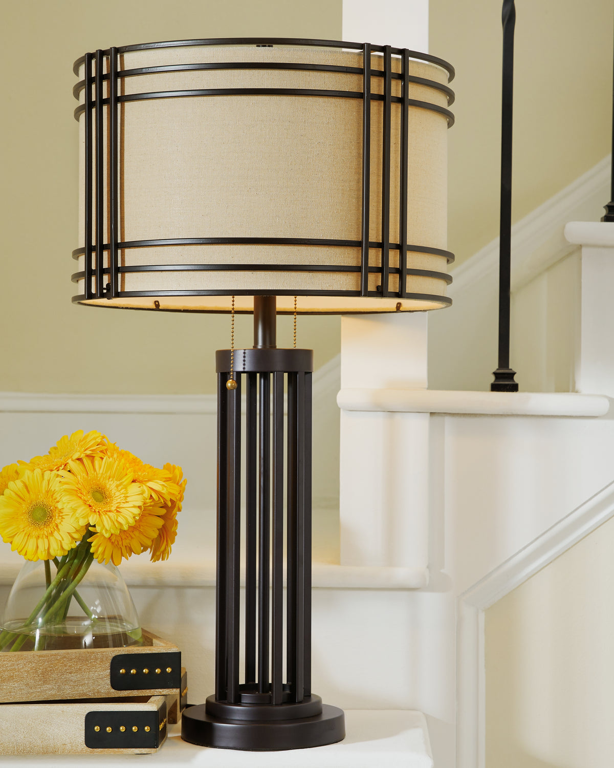Floridian Furniture - Ashley Furniture - Hanswell Lighting - Table Lamp (Set of 2) / Dark Brown - L208294X2
