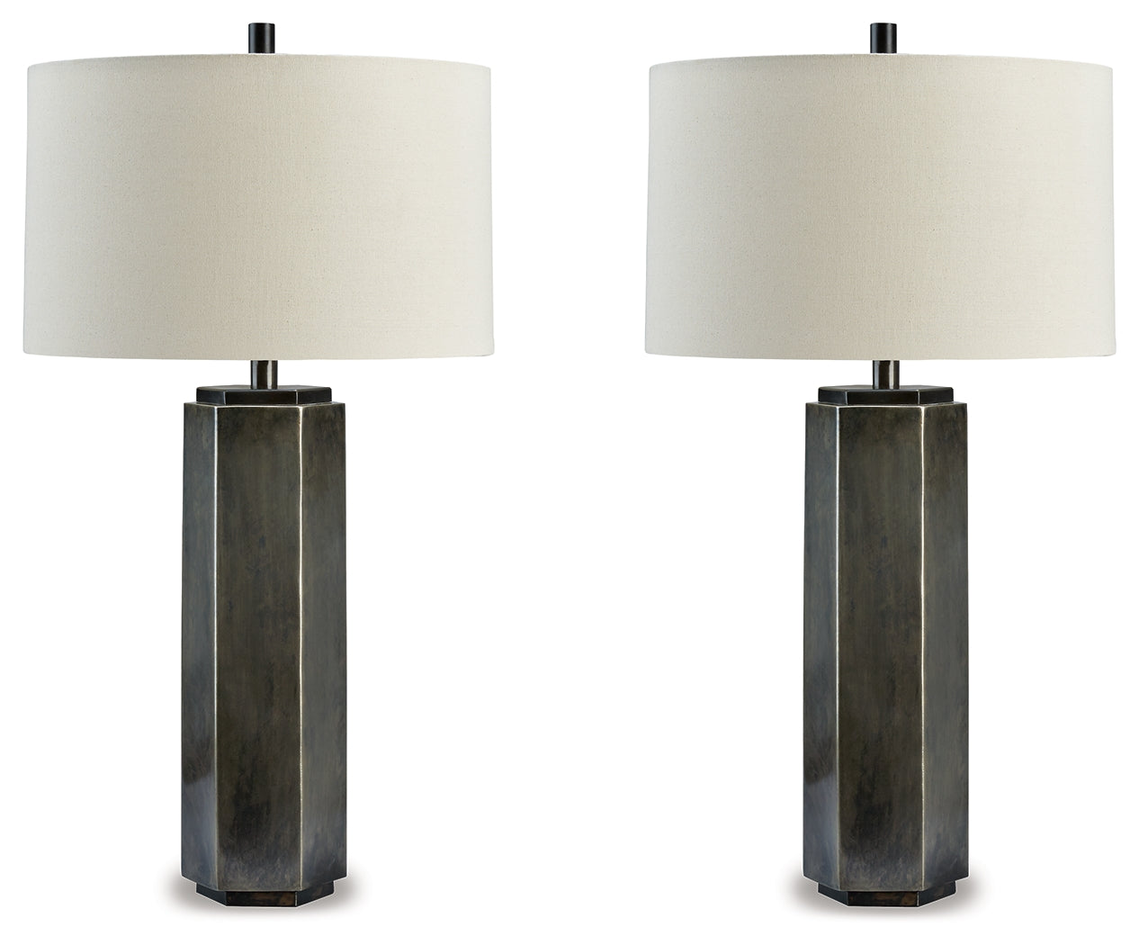 Floridian Furniture - Ashley Furniture - Dirkton Lighting - Table Lamp (Set of 2) / Antique Pewter - L208324X2