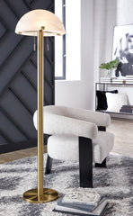Floridian Furniture - Ashley Furniture - Tobbinsen Lighting - Metal Floor Lamp (1/CN) / Brass Finish - L208421