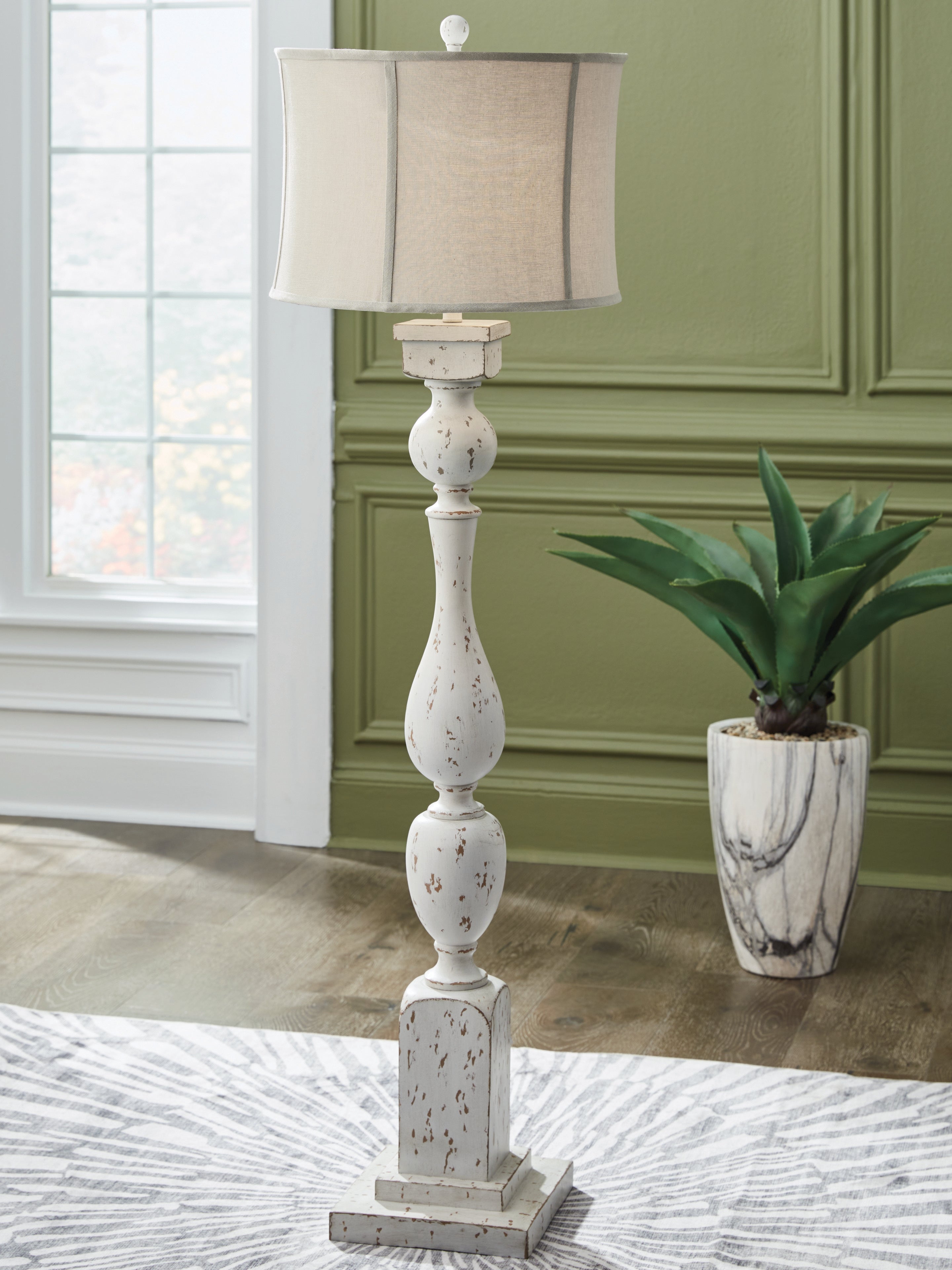 Floridian Furniture - Ashley Furniture - Madsbrook Lighting - Poly Table Lamp (1/CN) / Antique White - L235924
