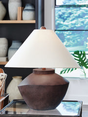 Floridian Furniture - Ashley Furniture - Honsworth Lighting - Poly Table Lamp (1/CN) / Antique Brown - L235994