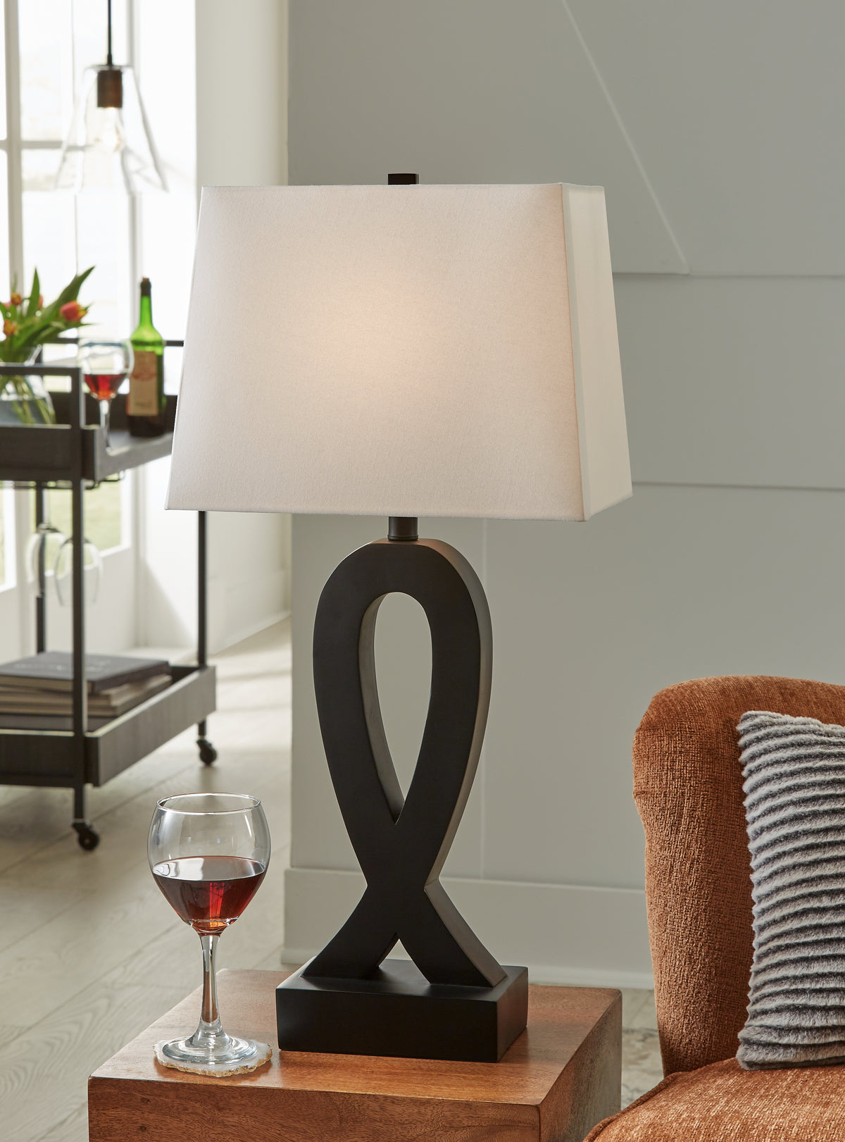 Floridian Furniture - Ashley Furniture - Markellton Lighting - Poly Table Lamp (Set of 2) / Black - L243344