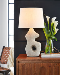 Floridian Furniture - Ashley Furniture - Chadrich Lighting - Paper Table Lamp (Set of 2) / Antique Beige - L243664