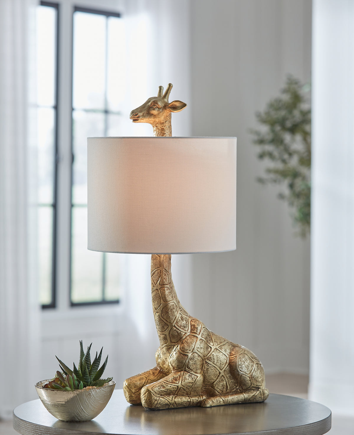 Floridian Furniture - Ashley Furniture - Ferrison Lighting - 2-Piece Lamp Set / Gold Finish - L317004X2