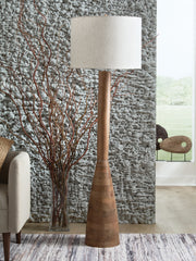 Floridian Furniture - Ashley Furniture - Ailsa Lighting - Wood Floor Lamp (1/CN) / Natural Brown - L329111