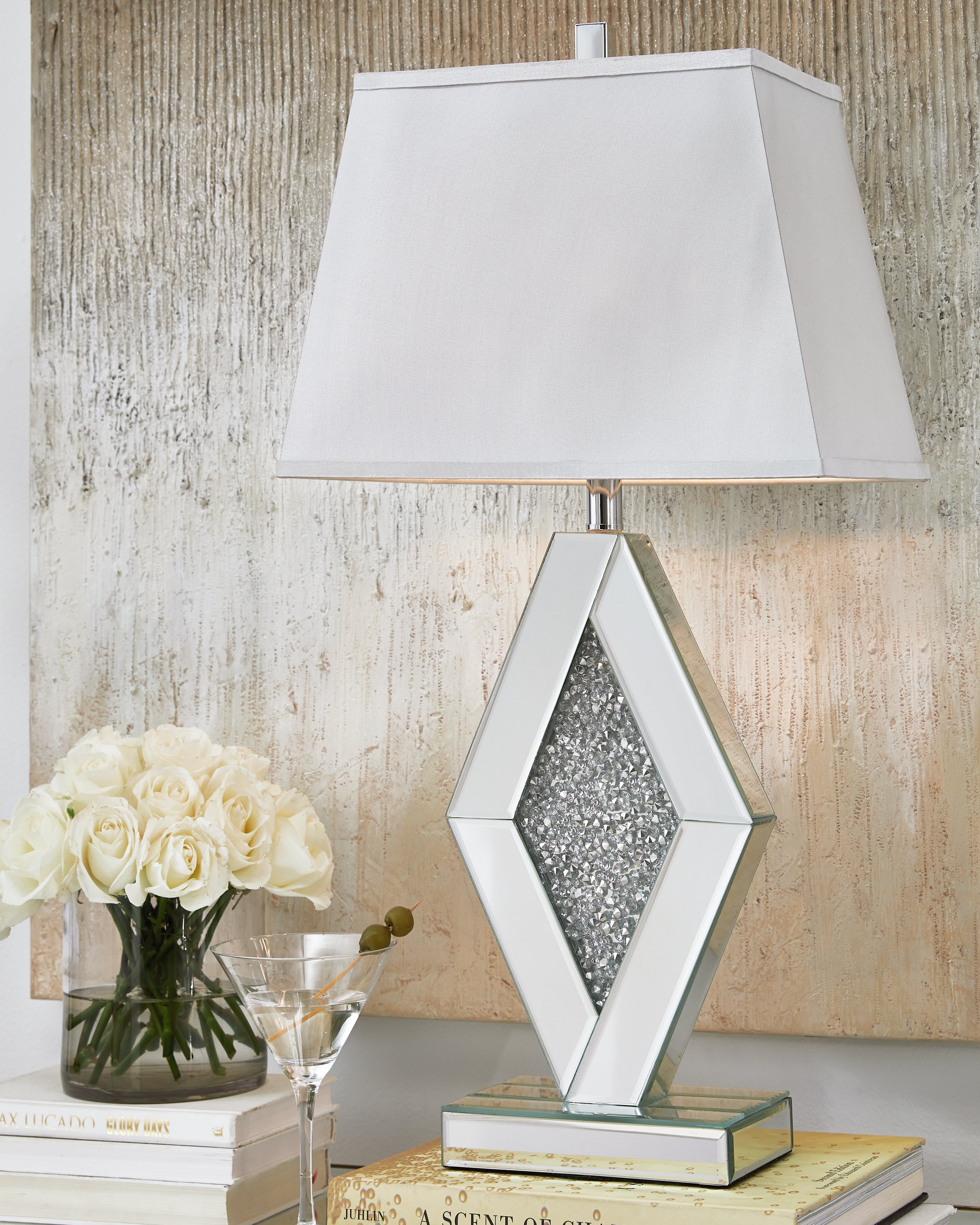Floridian Furniture - Ashley Furniture - Prunella Lighting - Table Lamp (Set of 2) / Silver Finish - L429034X2