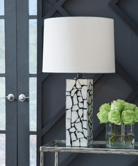 Floridian Furniture - Ashley Furniture - Macaria Lighting - Table Lamp (Set of 2) / White/Black - L429044X2