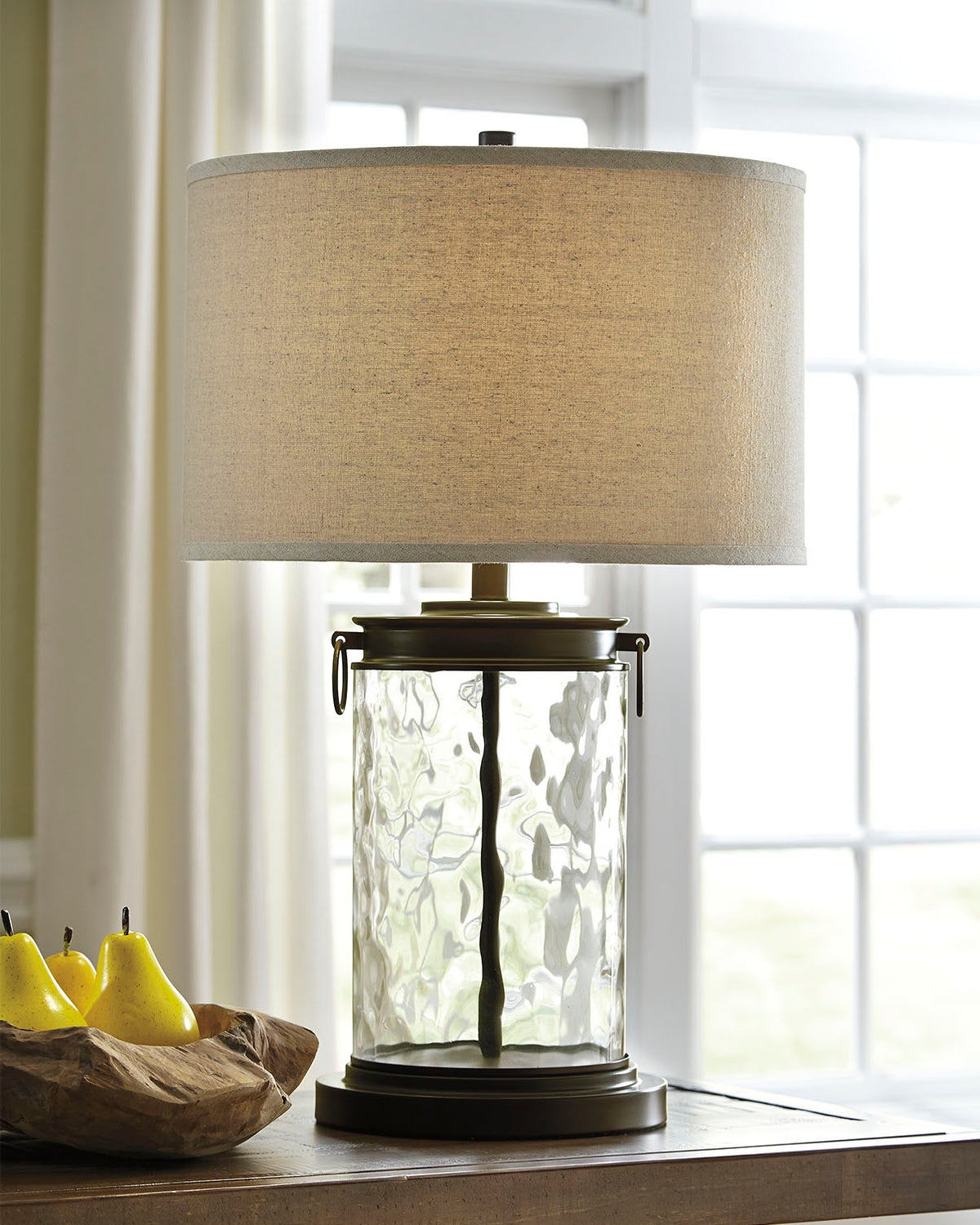 Floridian Furniture - Ashley Furniture - Tailynn Lighting - Table Lamp (Set of 2) / Clear/Bronze Finish - L430324X2