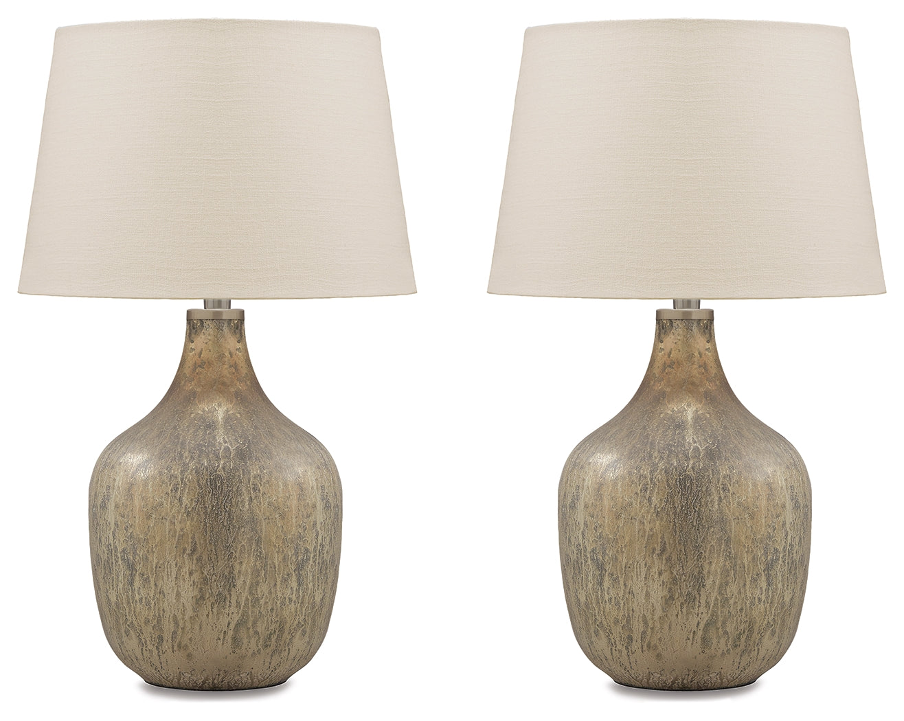 Floridian Furniture - Ashley Furniture - Mari Lighting - Table Lamp (Set of 2) / Gray/Gold Finish - L430664X2