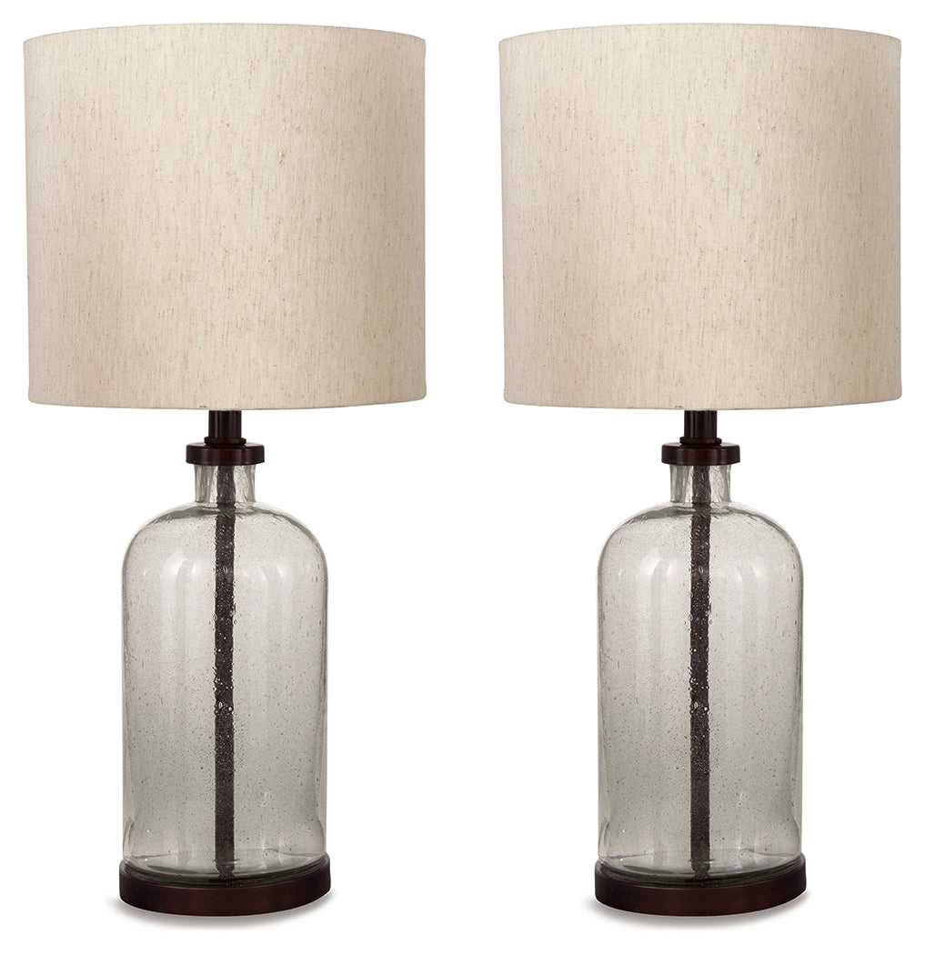 Floridian Furniture - Ashley Furniture - Bandile Lighting - Table Lamp (Set of 2) / Clear/Bronze Finish - L430674X2