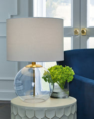 Floridian Furniture - Ashley Furniture - Samder Lighting - Table Lamp (Set of 2) / Clear/Brass Finish - L430744X2