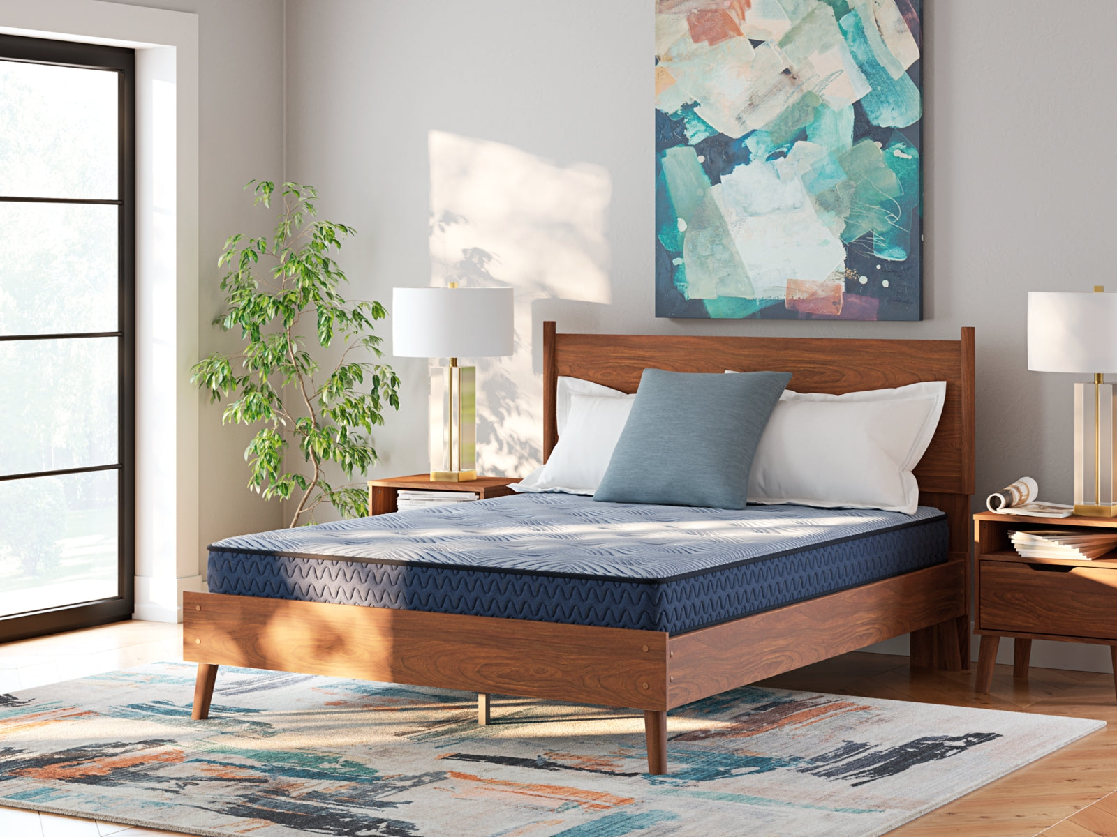 Floridian Furniture - Ashley Furniture - Peak 2.0 Bonnell Mattresses - Queen / Light Blue - M20131