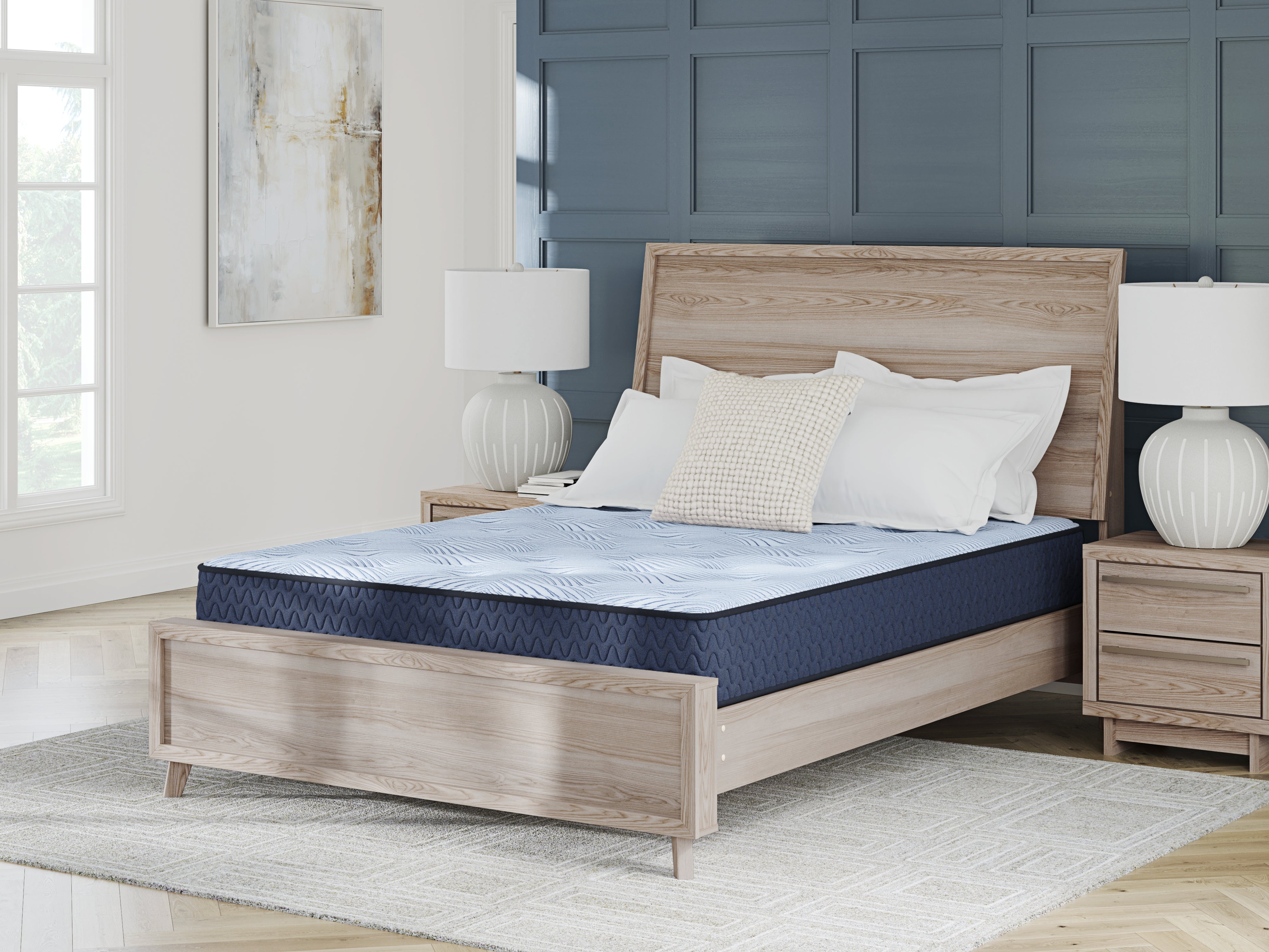 Floridian Furniture - Ashley Furniture - Peak 2.0 10 Hybrid Mattresses - Full / Light Blue - M20221