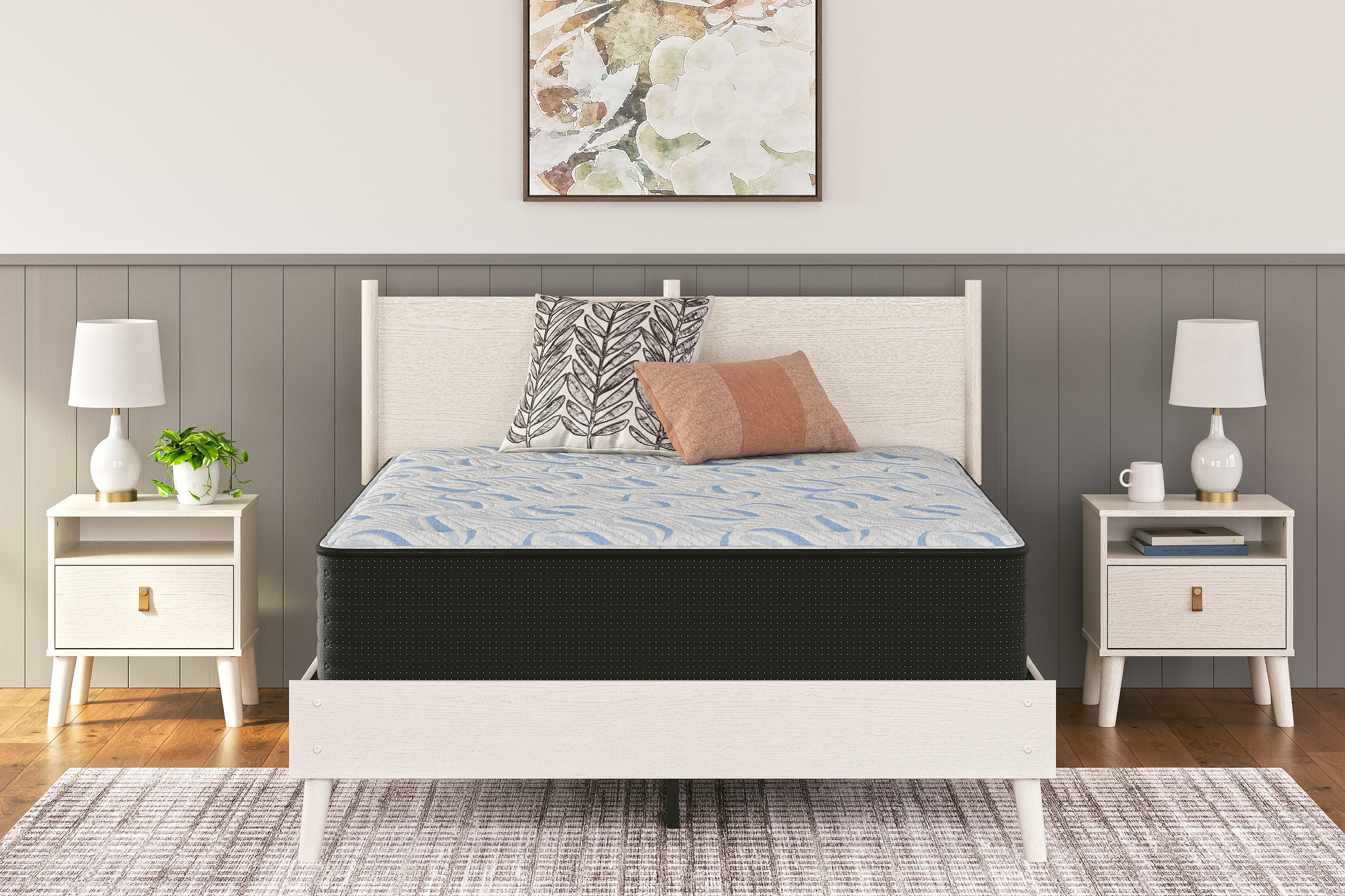 Floridian Furniture - Ashley Furniture - Elite Springs Plush Mattresses - Twin / Gray/Blue - M40611