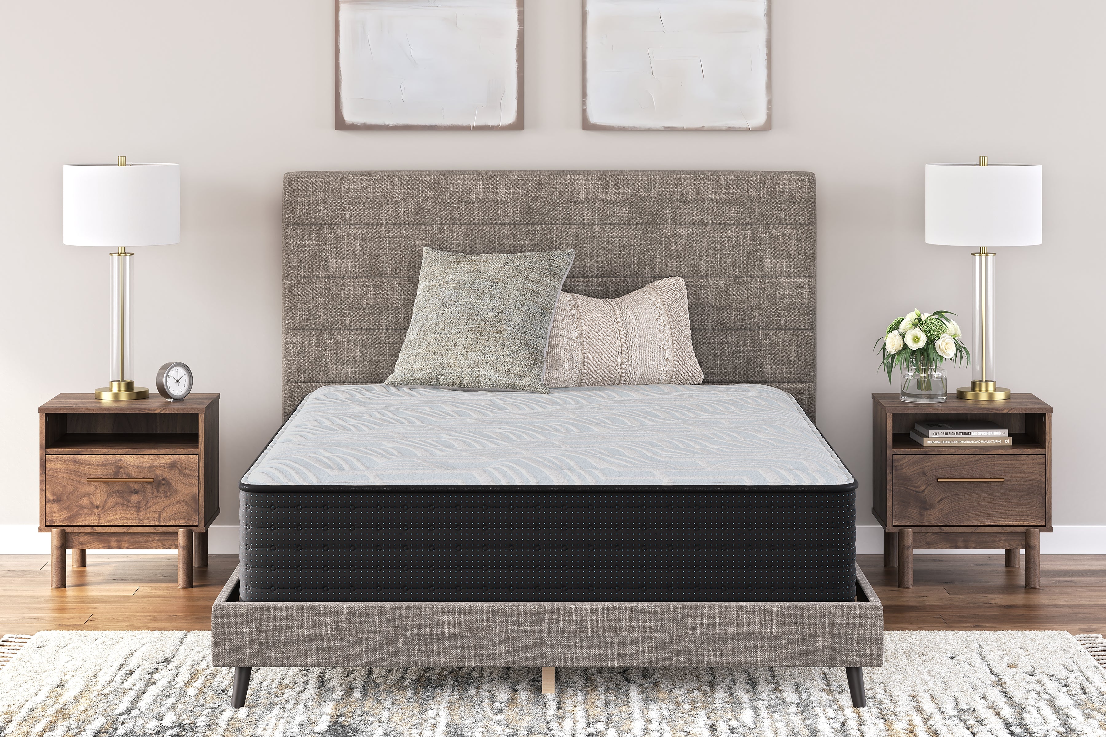 Floridian Furniture - Ashley Furniture - Palisades Plush Mattresses - Twin / Gray/Blue - M41611