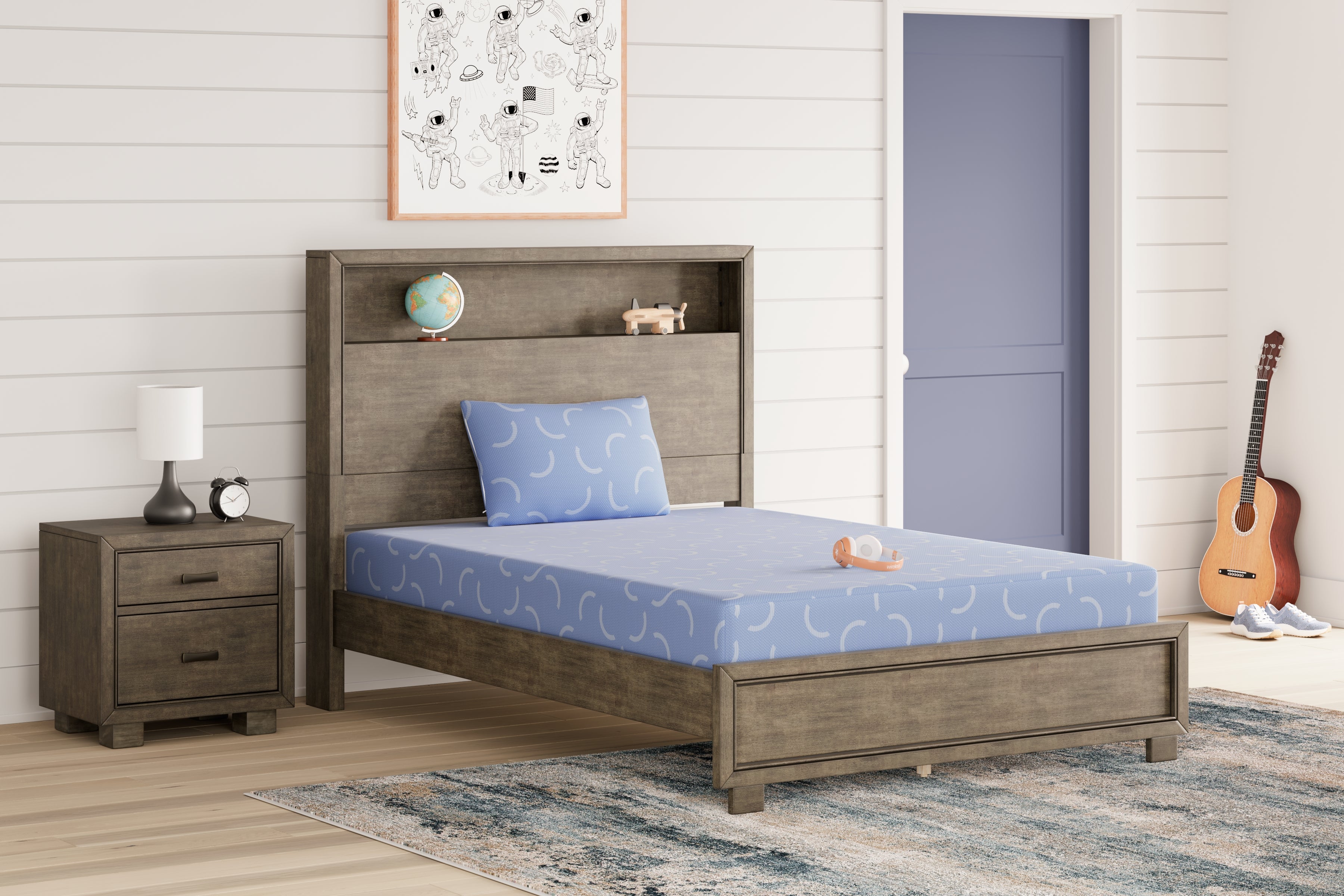 Floridian Furniture - Ashley Furniture - iKidz Ocean Mattresses - Twin and Pillow 2/CN / Blue - M43011