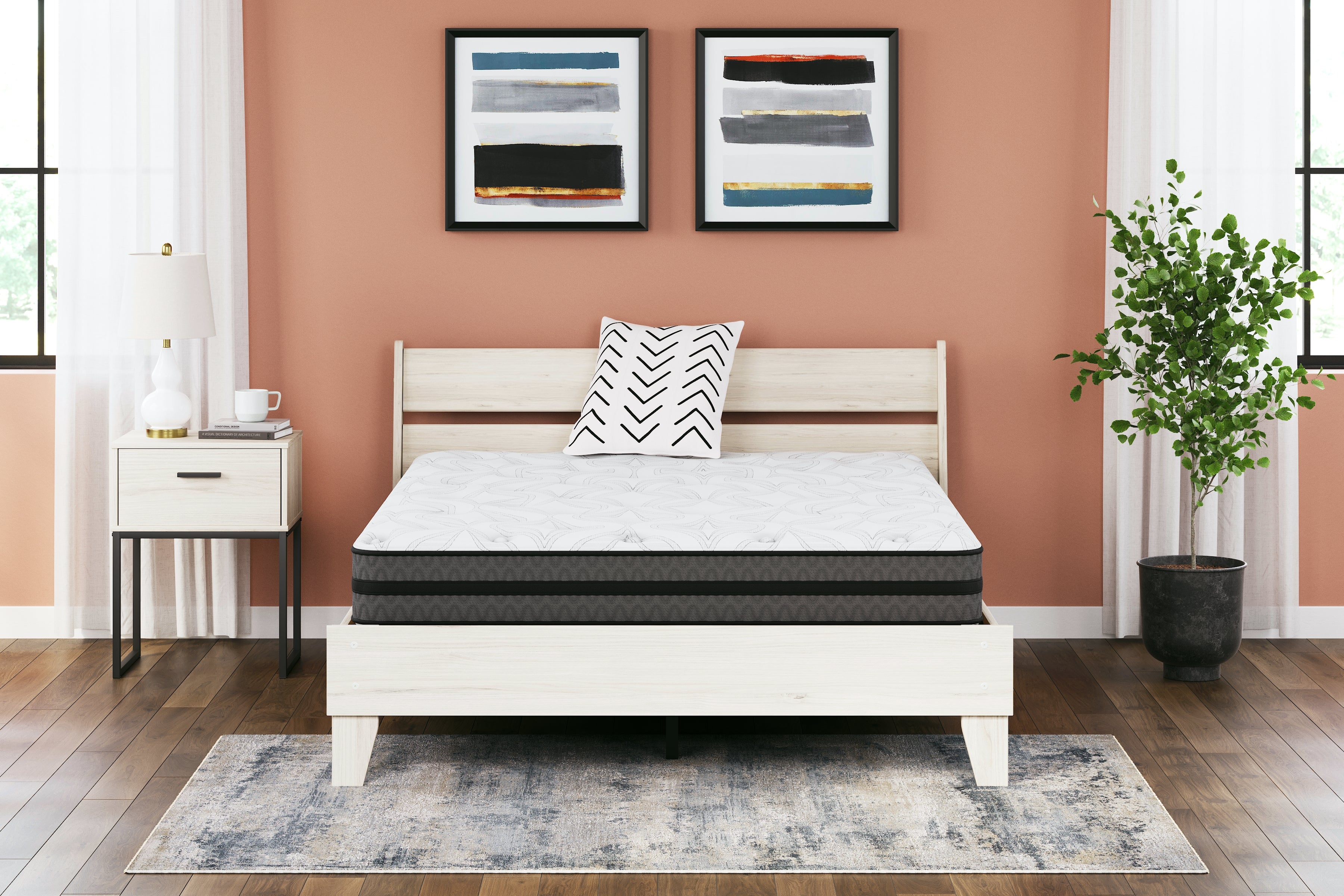 Floridian Furniture - Ashley Furniture - 10 Inch Pocketed Hybrid Mattresses - Queen / White - M58931
