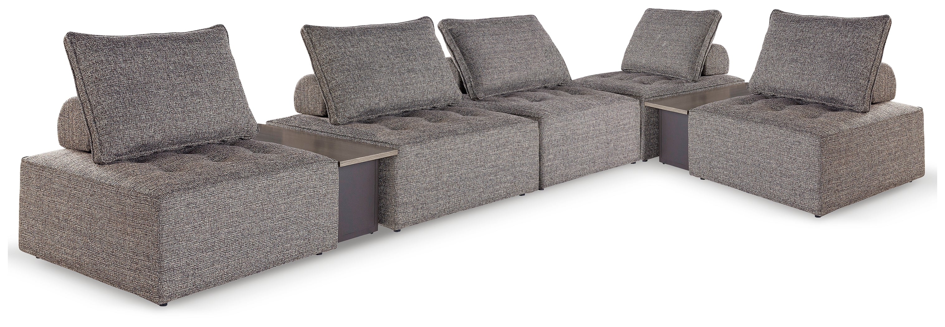 Floridian Furniture - Ashley Furniture - Bree Zee Outdoor - 7-Piece Outdoor Modular Seating / Brown - P160P13