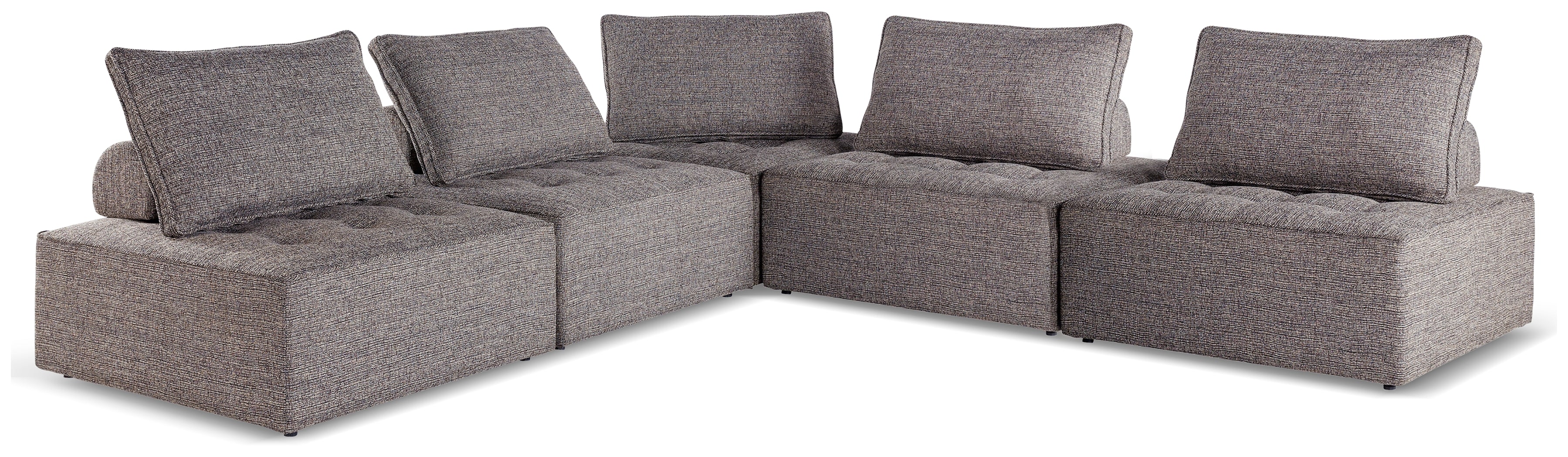 Floridian Furniture - Ashley Furniture - Bree Zee Outdoor - 5-Piece Outdoor Modular Seating / Brown - P160P10