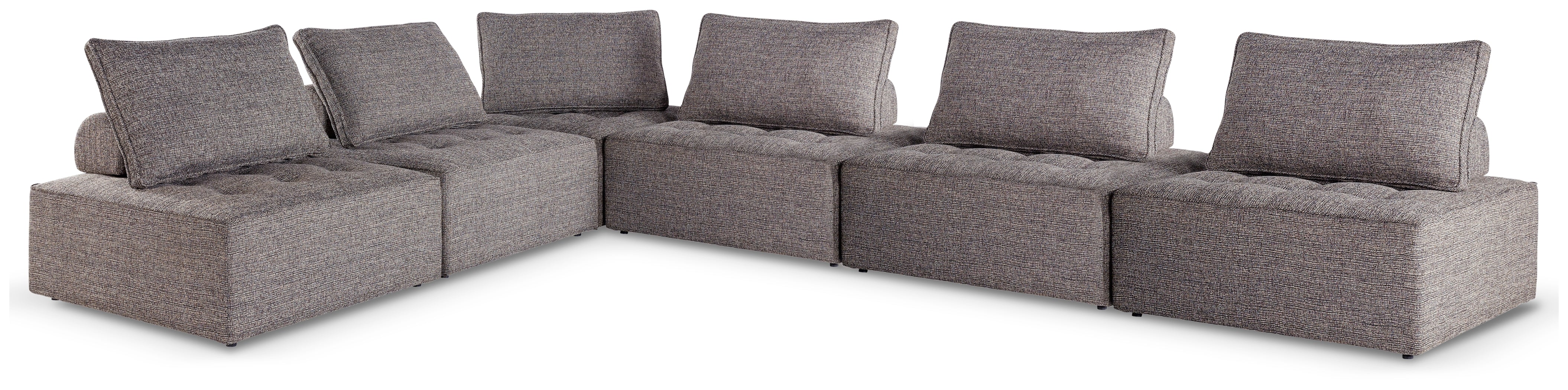 Floridian Furniture - Ashley Furniture - Bree Zee Outdoor - 6-Piece Outdoor Modular Seating / Brown - P160P11