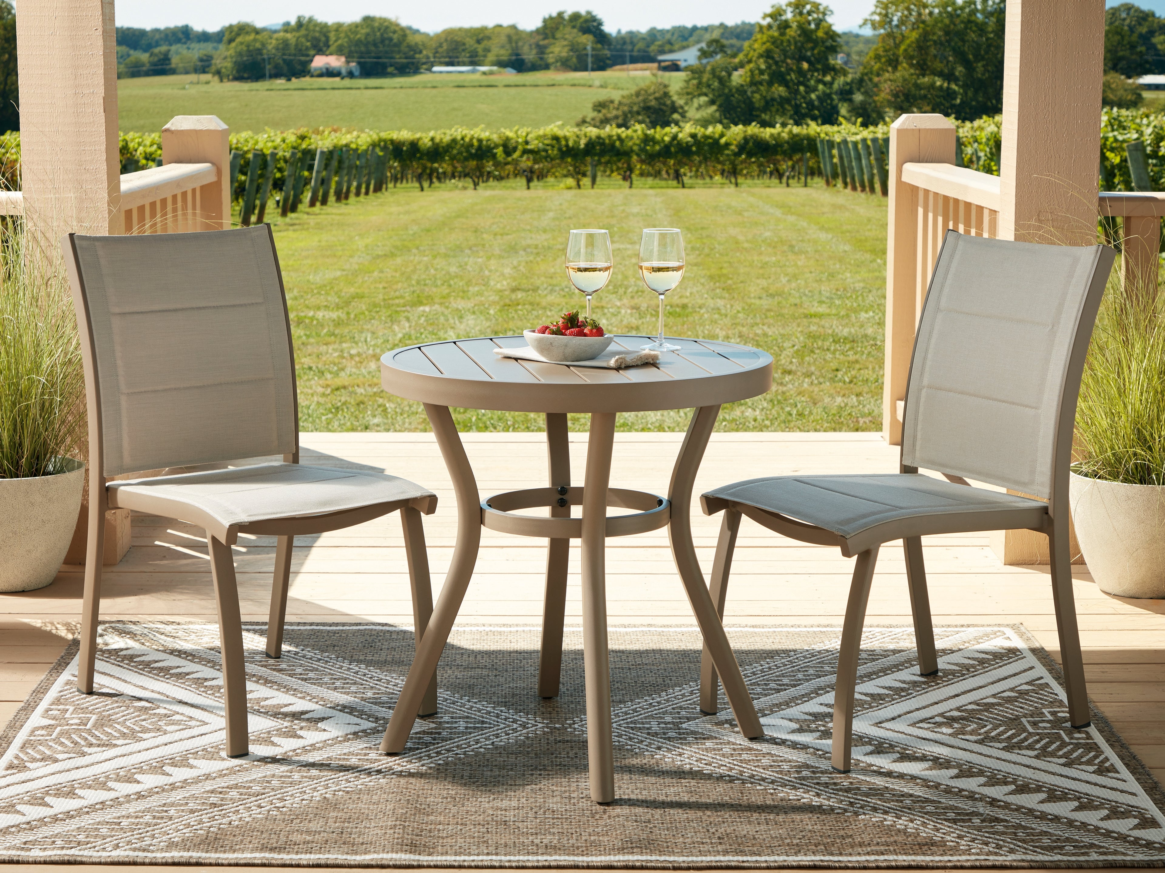 Floridian Furniture - Ashley Furniture - Mission Beach Outdoor - Chairs w/Table Set (3/CN) - PCP200-050