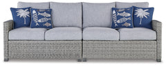 Floridian Furniture - Ashley Furniture - Naples Beach Outdoor - 4-Piece Outdoor Sectional / Light Gray - P439P2