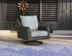 Floridian Furniture - Ashley Furniture - Elite Park Outdoor - Bench with Cushion / Gray - P518-600