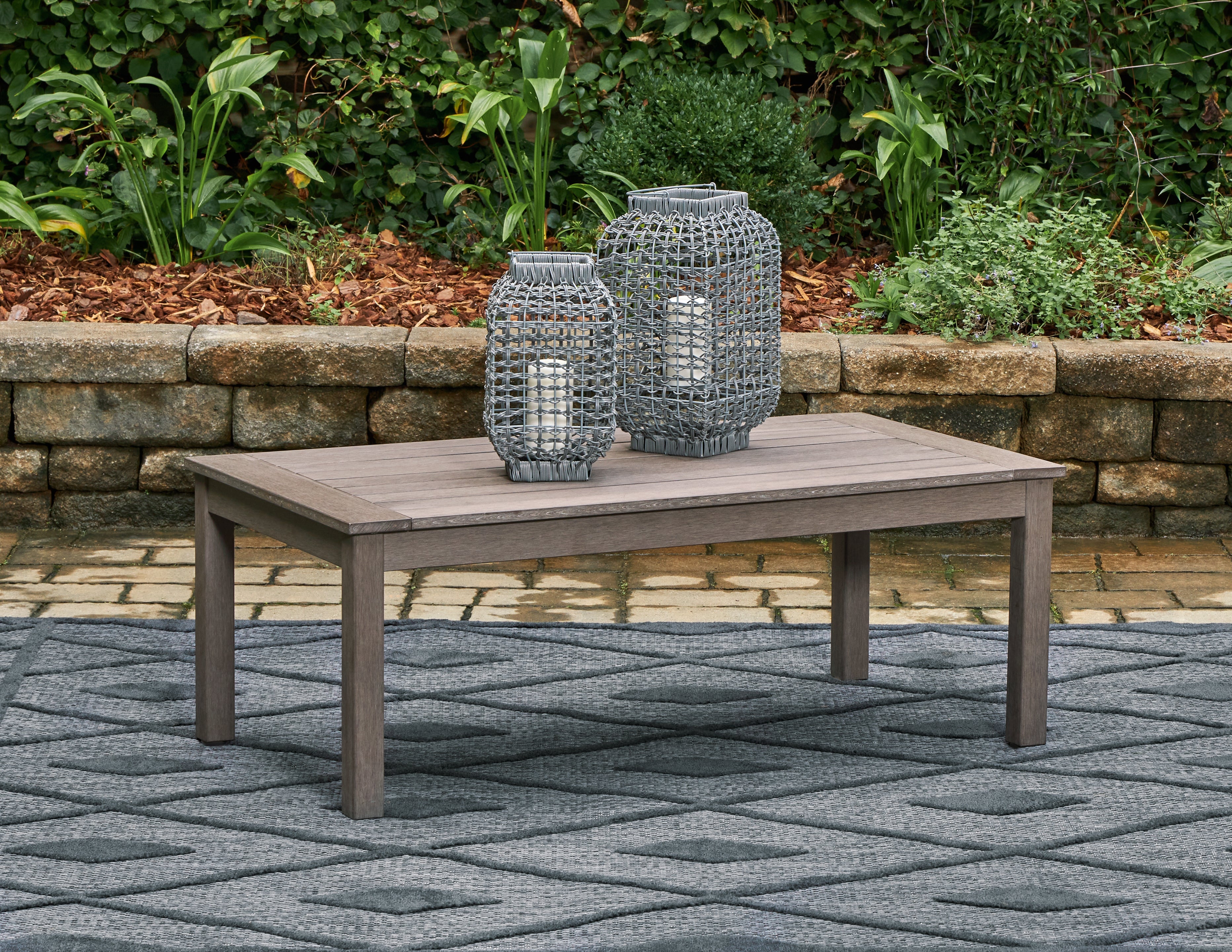 Floridian Furniture - Ashley Furniture - Hillside Barn Outdoor - Rectangular Cocktail Table / Brown - P564-701