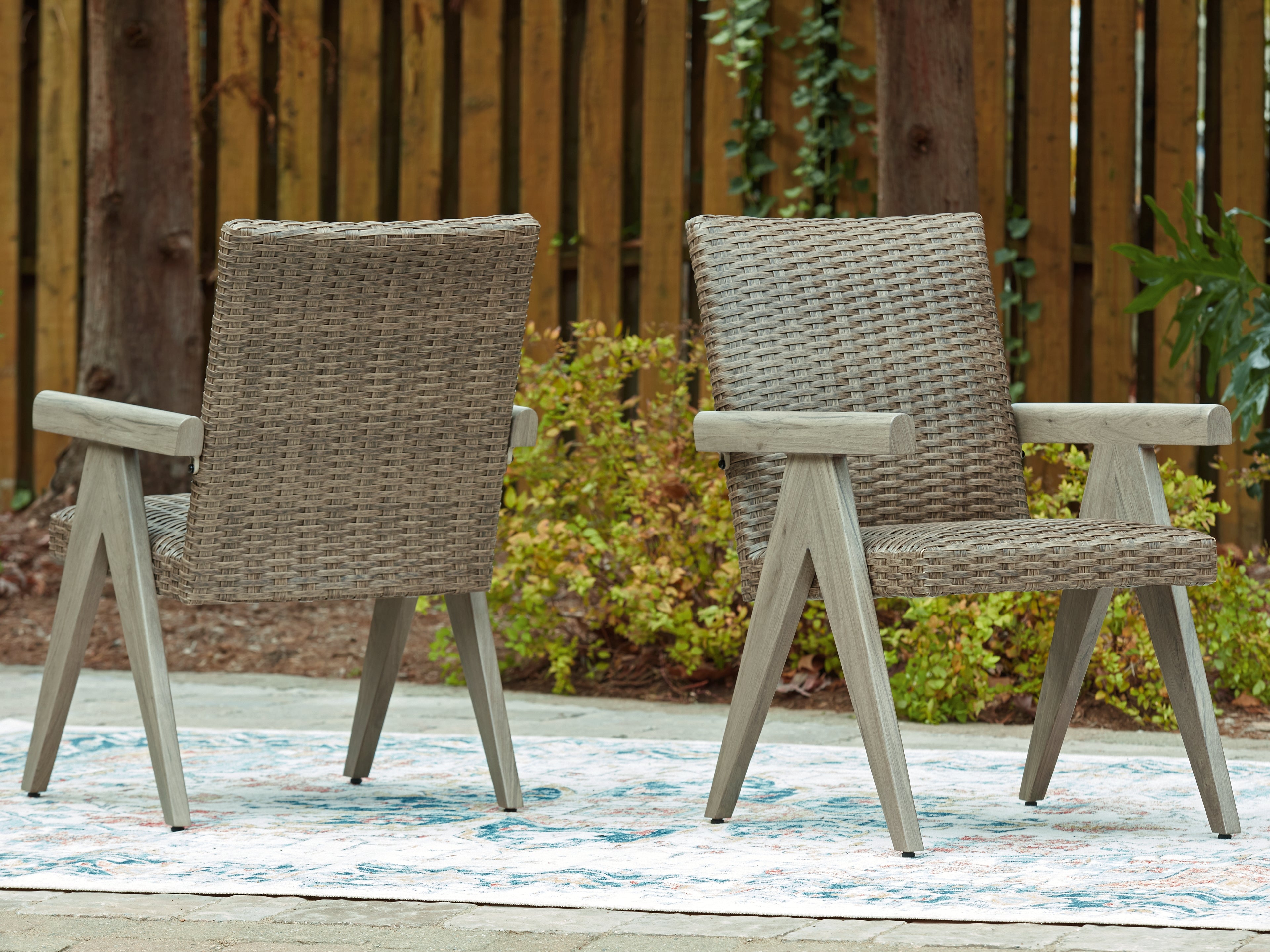 Floridian Furniture - Ashley Furniture - Cliff Trails Outdoor - Arm Chair (Set of 2) / Beige - PCP690-601A